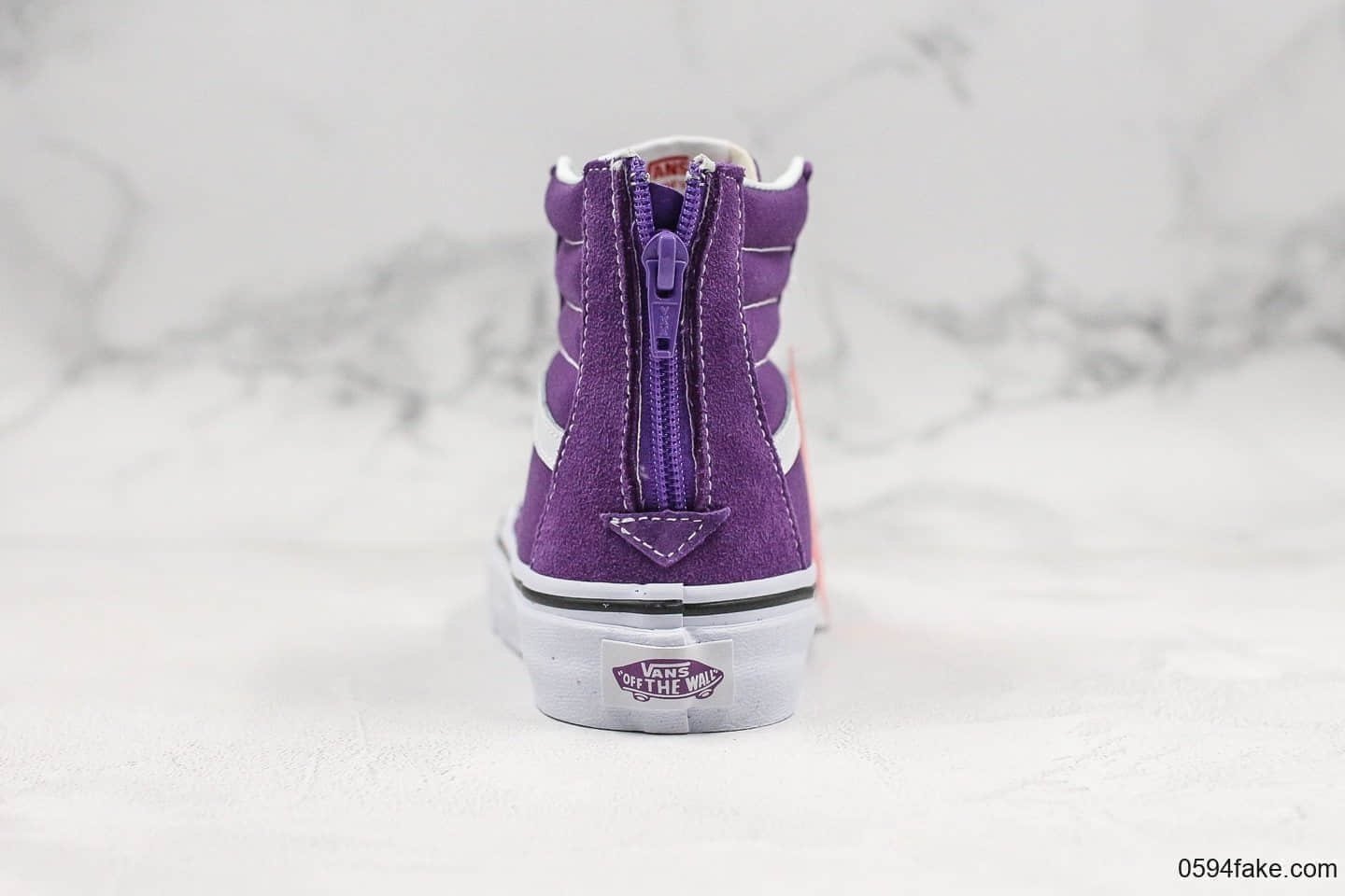 万斯VANS SK8-HI-ZIP公司级版本联名紫色后跟拉链款小红书爆款经典高帮拉链款原厂硫化工艺 货号：VN000XH8GKV