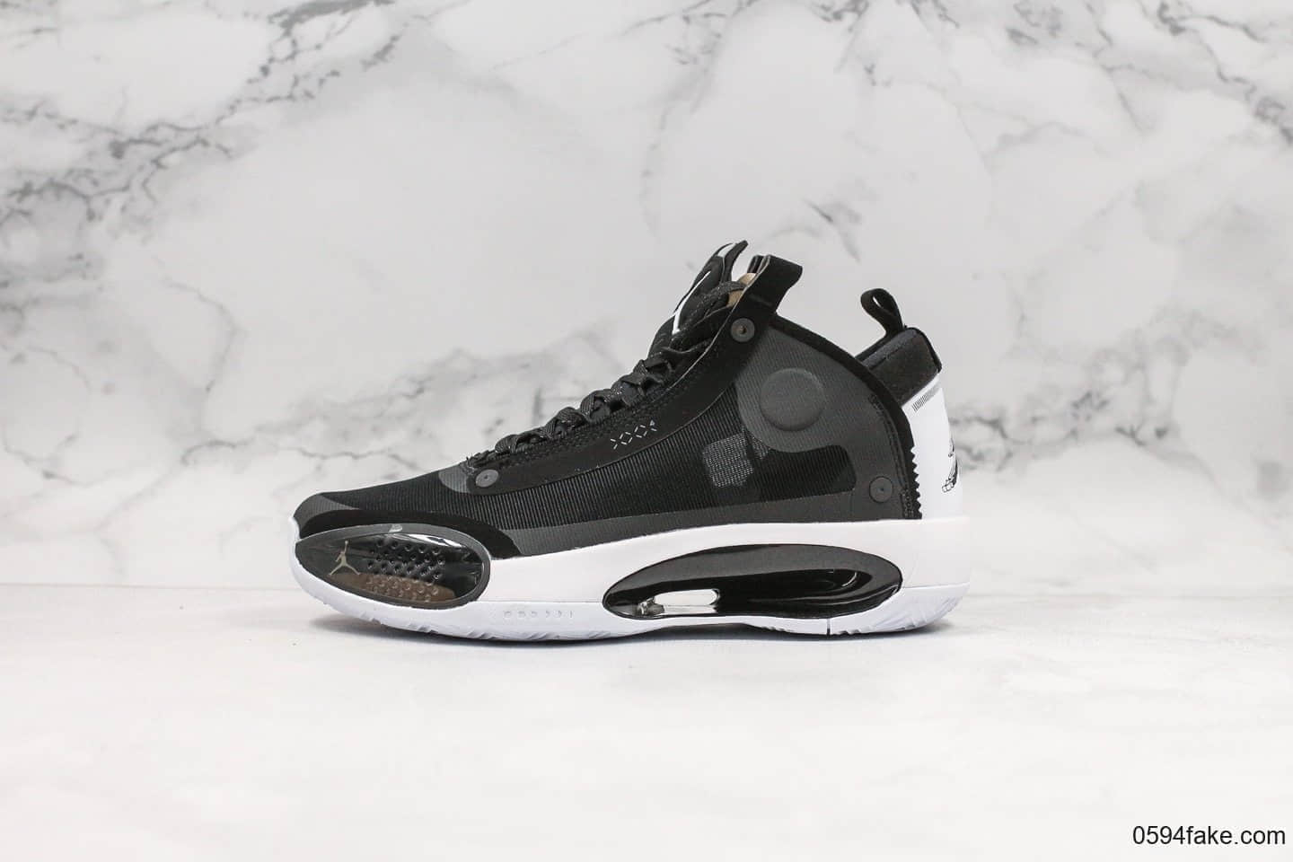 乔丹Air Jordan 34 Eclipse纯原版本乔34日食配色内置气垫鞋底镂空设计支持实战 货号:AR3240-001