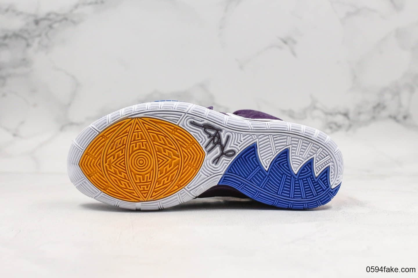 耐克Nike Kyrie 6 Grand Purple纯原版本欧文6黑紫色内置Zoom气垫原档案数据开发原厂欧斯莱缓震鞋垫支持高强度实战 货号：BQ4630-500