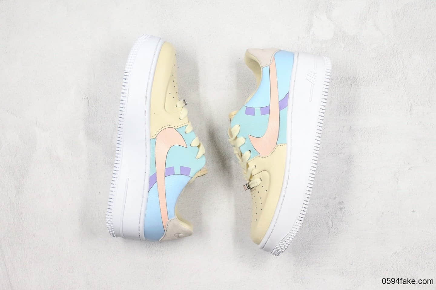 耐克Nike Air Force 1 Shadow纯原版本女子空军一号篮球场涂鸦元素厚底增高鞋糖果拼接内置气垫 货号:BV1976-002