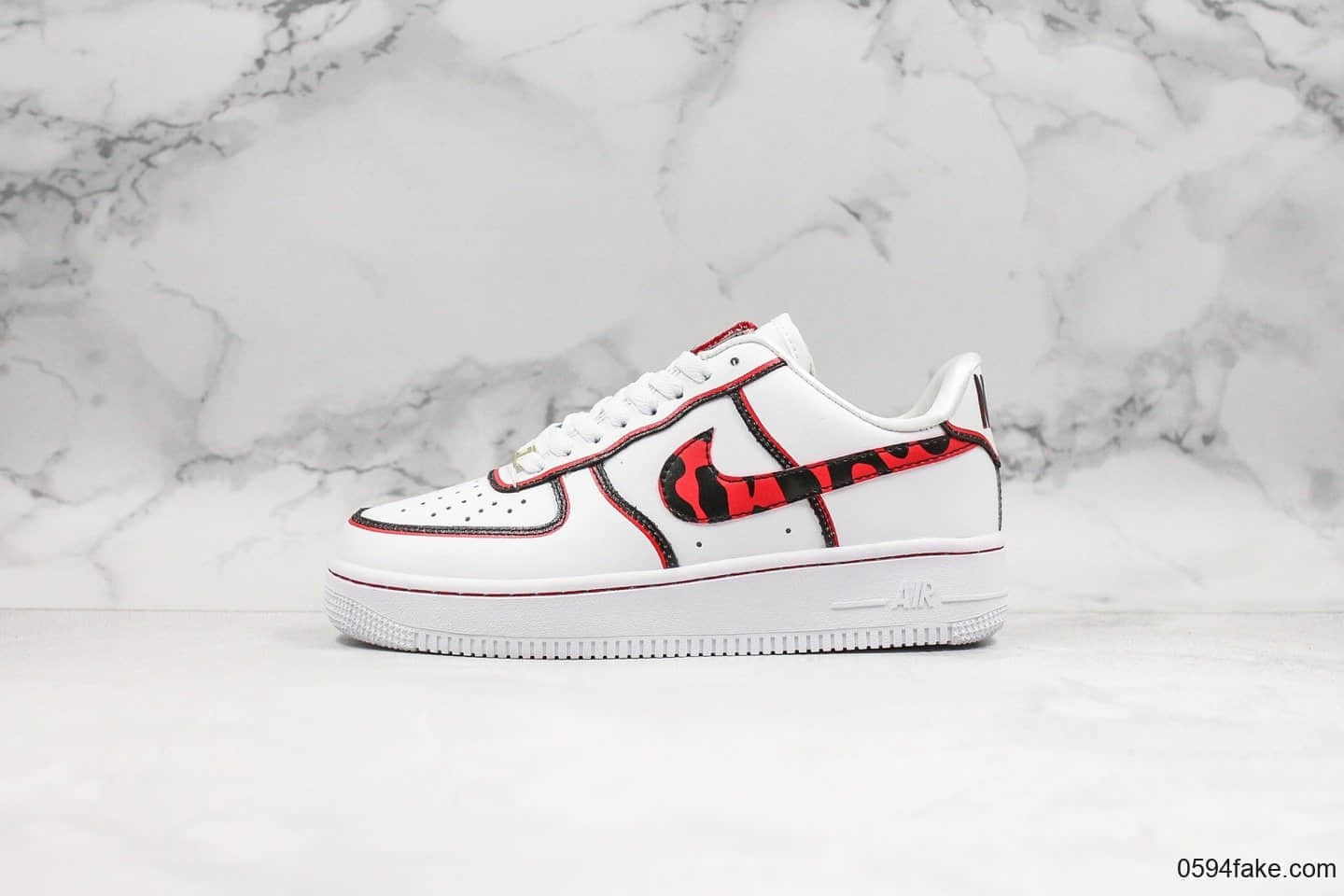 耐克NIke Air Force 1'07 LV8公司级版本低帮空军一号丹尼斯罗德曼白色大学红色原厂内置气垫原盒原标 货号:CK6686-100
