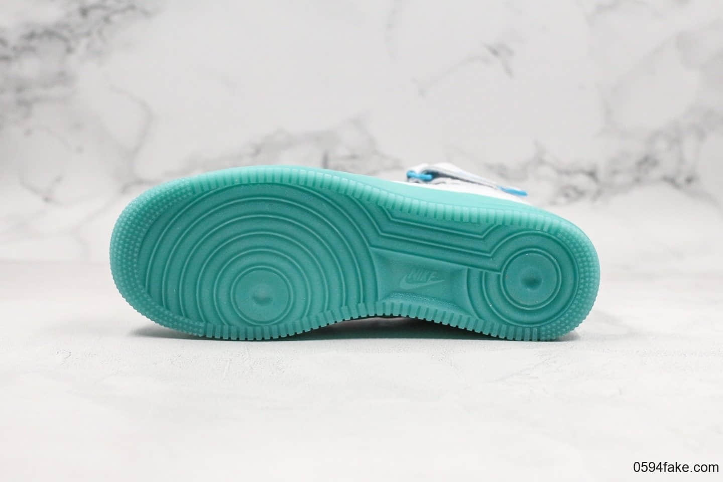 耐克Nike Air Force 1 Mid 07纯原版本藏蓝小勾空军一号原装头层荔枝皮内置原厂气垫原盒原标 货号：AT3293-609