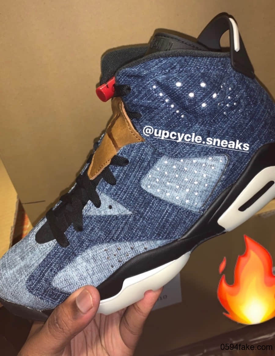 特色单宁鞋面!Air Jordan 6“ Washed Denim”曝出实物图! 货号:CT5350-401