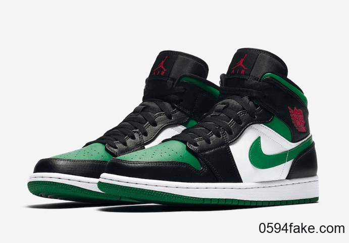 黑绿脚趾?Air Jordan 1 Mid “Pine Green”释出官图! 货号:554724-067