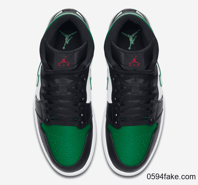 黑绿脚趾?Air Jordan 1 Mid “Pine Green”释出官图! 货号:554724-067