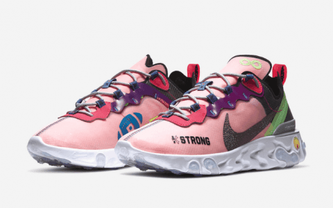 慈善Nike React Element 55释出官图！被后跟小表情可爱到了！ 货号：CV2592-600