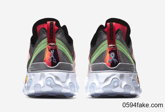 慈善Nike React Element 55释出官图！被后跟小表情可爱到了！ 货号：CV2592-600