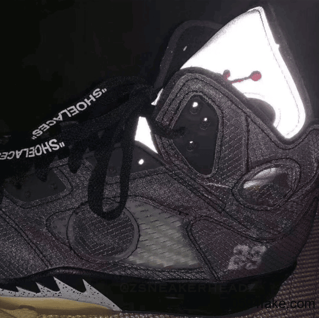有点酷!OFF-WHITE x Air Jordan 5实物图曝光!