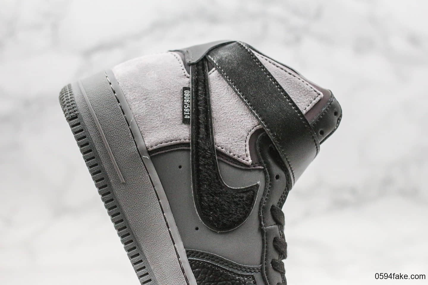 耐克Nike Air Force 1 x A Maniere纯原版本亚特兰大地标志性潮流店铺联名低帮空军一号高帮黑灰色原盒原标内置气垫 货号:CT6665-001