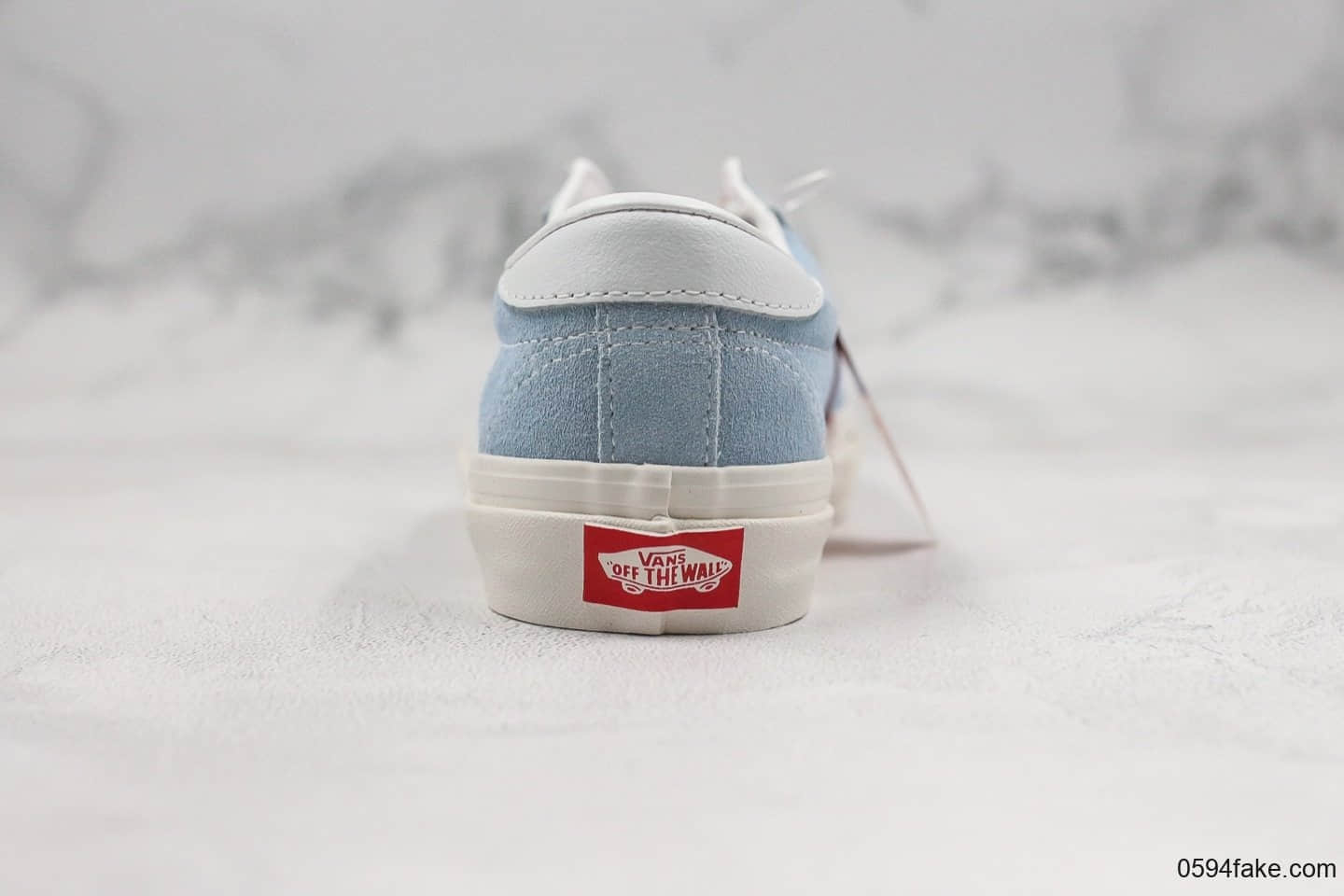 万斯Vans Style 73 DX Anaheim公司级余文乐联名款V字低帮反毛皮浅蓝色原盒原标原厂硫化大底 货号：VN0A4BU6A6O