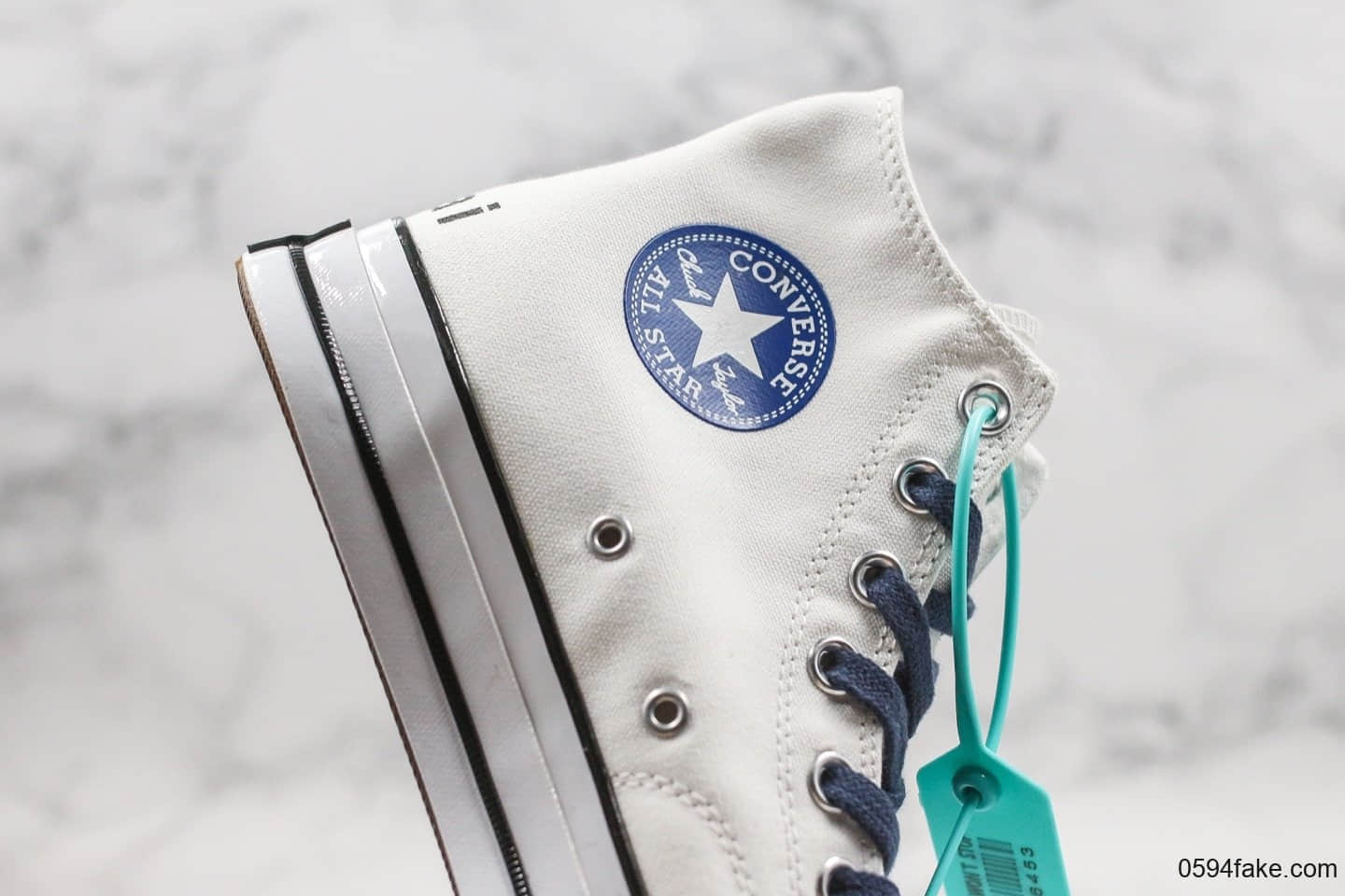 匡威Converse x Sacai x Fragment design公司级版本藤原浩三方联名款高帮白色原楦头原纸板打造