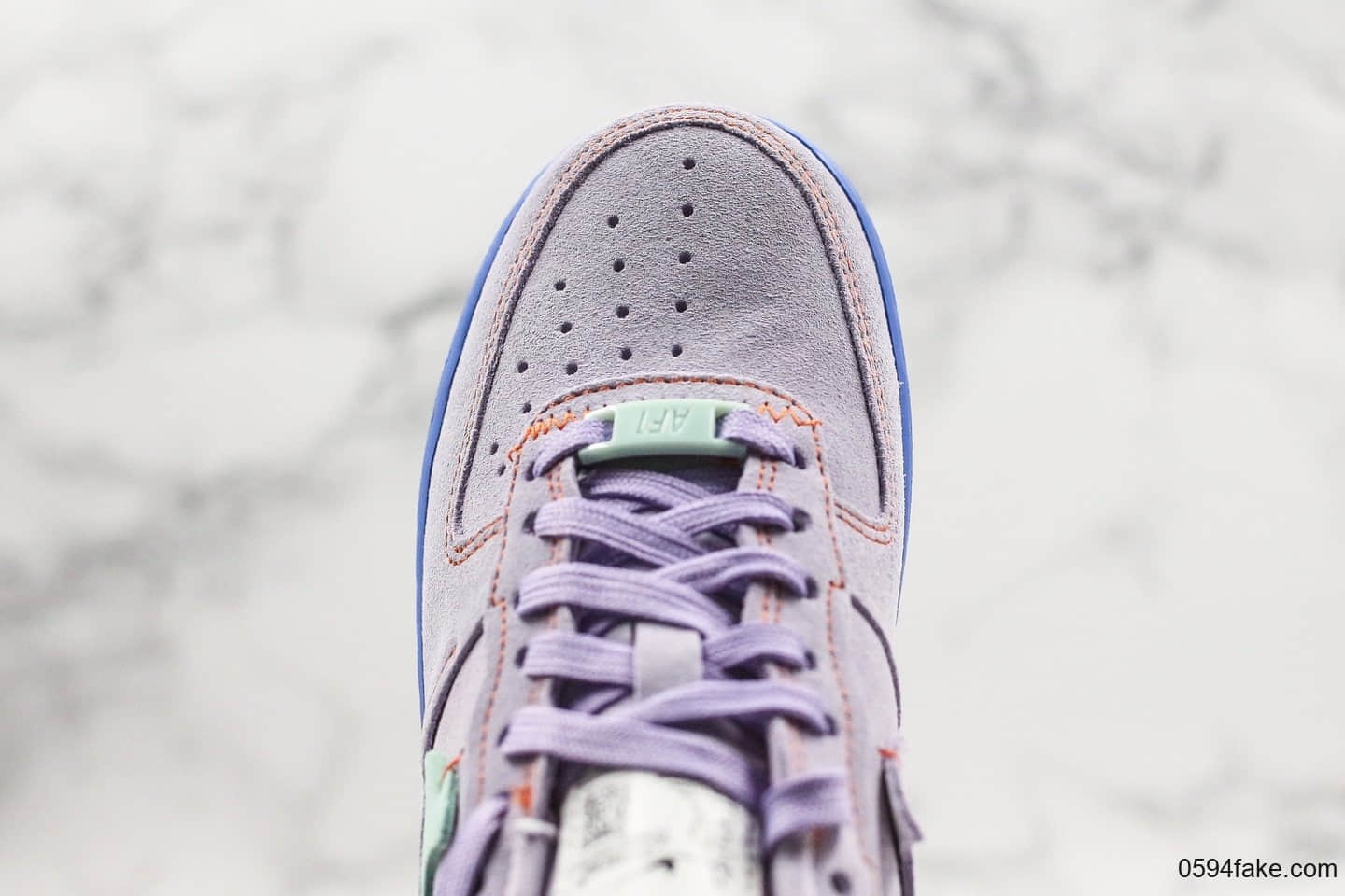 耐克Nike Air Force 1 07 Low纯原版本低帮空军一号麂皮断勾香芋紫配色内置气垫头层皮材质 货号：CT7358-500