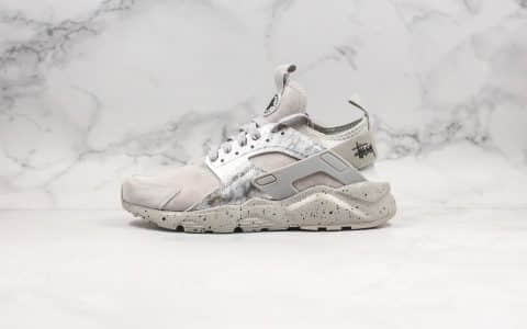 耐克Nike Air Huarache Ultra Suede ID公司级华莱士复古慢跑鞋灰色搭载Huarache技术原盒原标区别市面通货版本 货号：829669-338