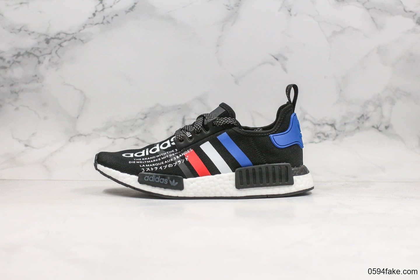 阿迪达斯Adidas Originals NMD_R1纯原版本爆米花NMD系列红蓝配色原装高弹Boost缓震颗粒大底 货号:FV8428