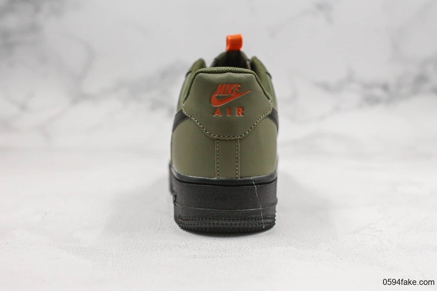 耐克Nike Air Force 1 07 Medium Olive Black-Starfish纯原版本低帮空军一号军工绿橙配色内置全掌气垫全头层磨砂防水鞋面 货号：BQ4326-200