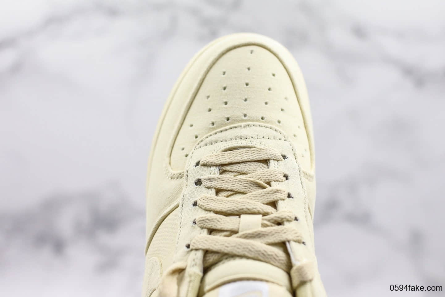 耐克Nike Air Force 1'07 LV8纯原版本低帮空军一号浅黄色帆布鞋内置全掌Sole气垫原盒原标 货号:CJ0691-100