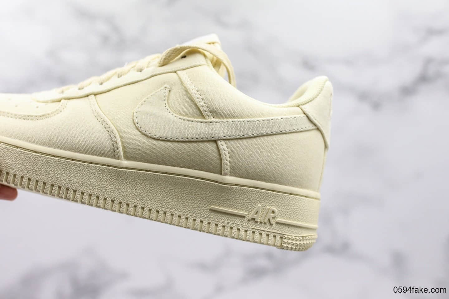 耐克Nike Air Force 1'07 LV8纯原版本低帮空军一号浅黄色帆布鞋内置全掌Sole气垫原盒原标 货号:CJ0691-100