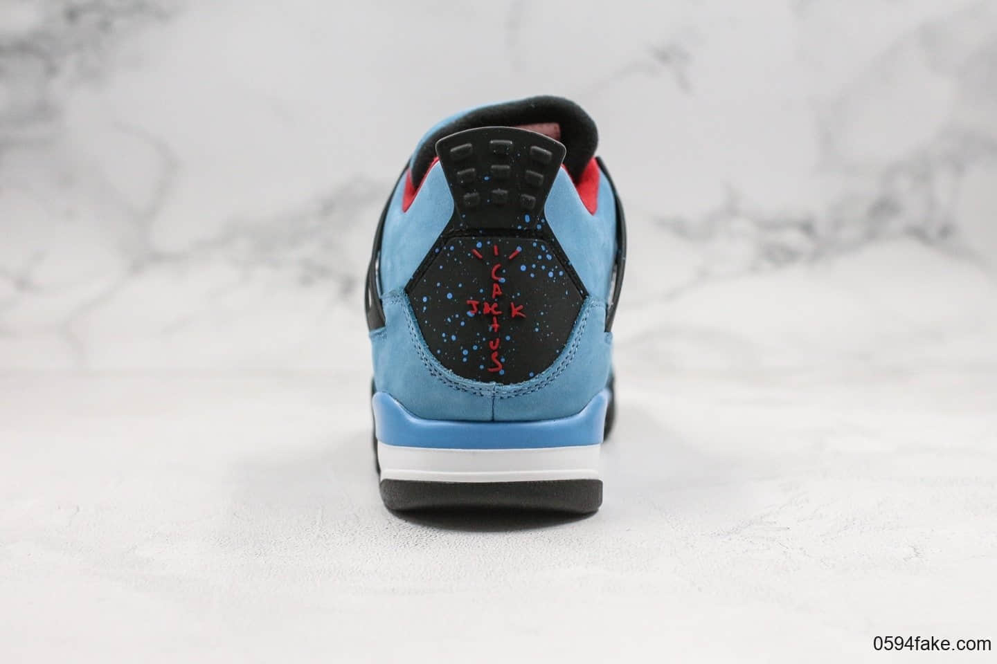 乔丹Air Jordan 4 x Travis Scott纯原版本联名款AJ4蓝色内置可视气垫原档案数据开发区别市面通货版本 货号：308497-406
