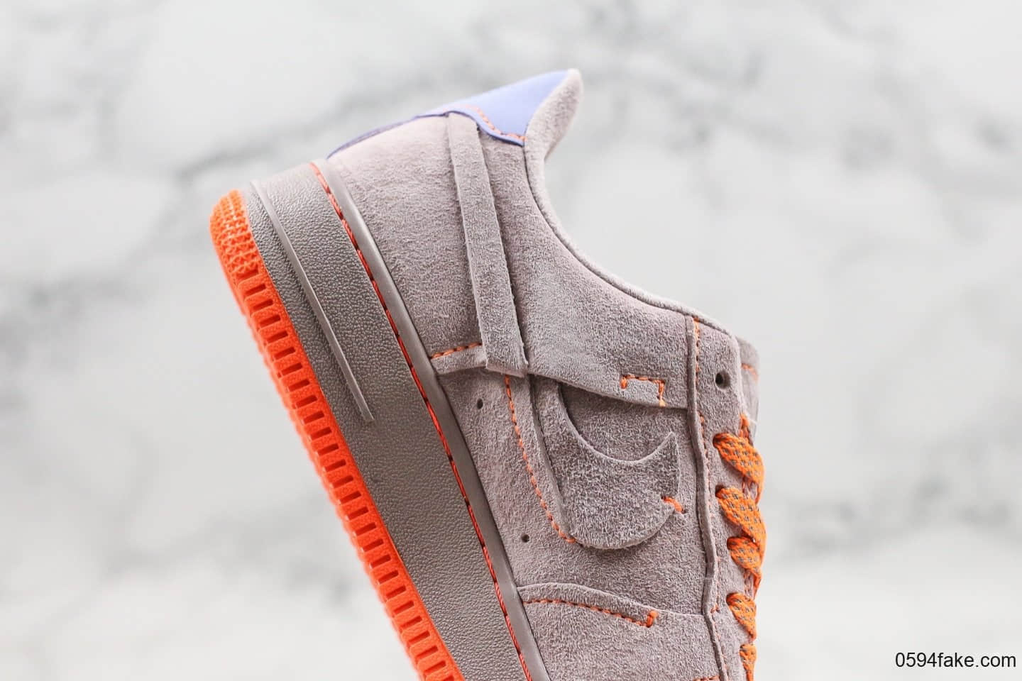 耐克Nike Air Force 1 07 Low纯原版本低帮空军一号断勾香芋紫橘配色内置全掌气垫原盒原标正确翻毛皮 货号:CT7358-600