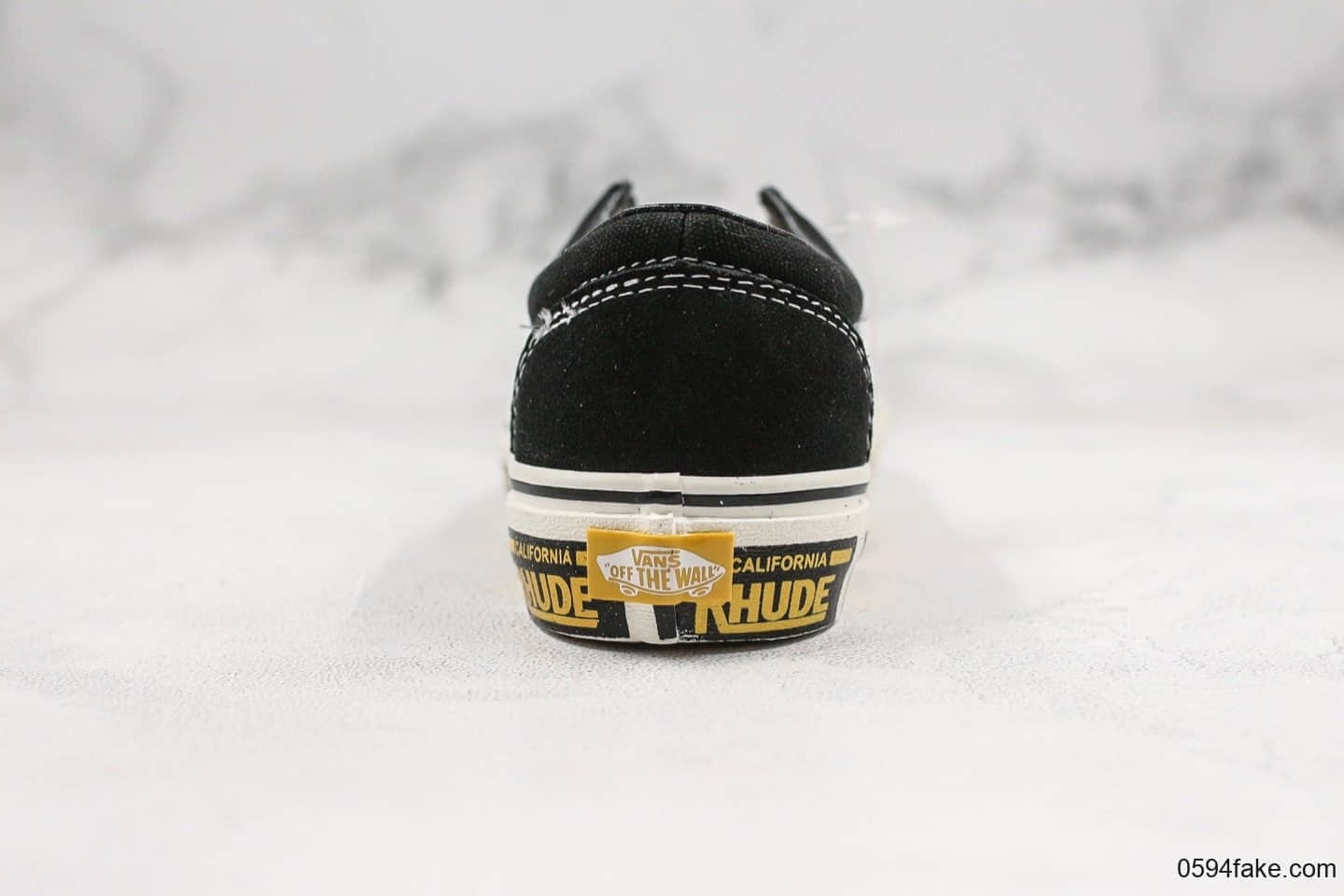 万斯Vans x Rhude Bold Ni公司级版本联名款黑黄加州车牌串标配色原厂硫化原盒配件 货号:VN0A3WLPTHF