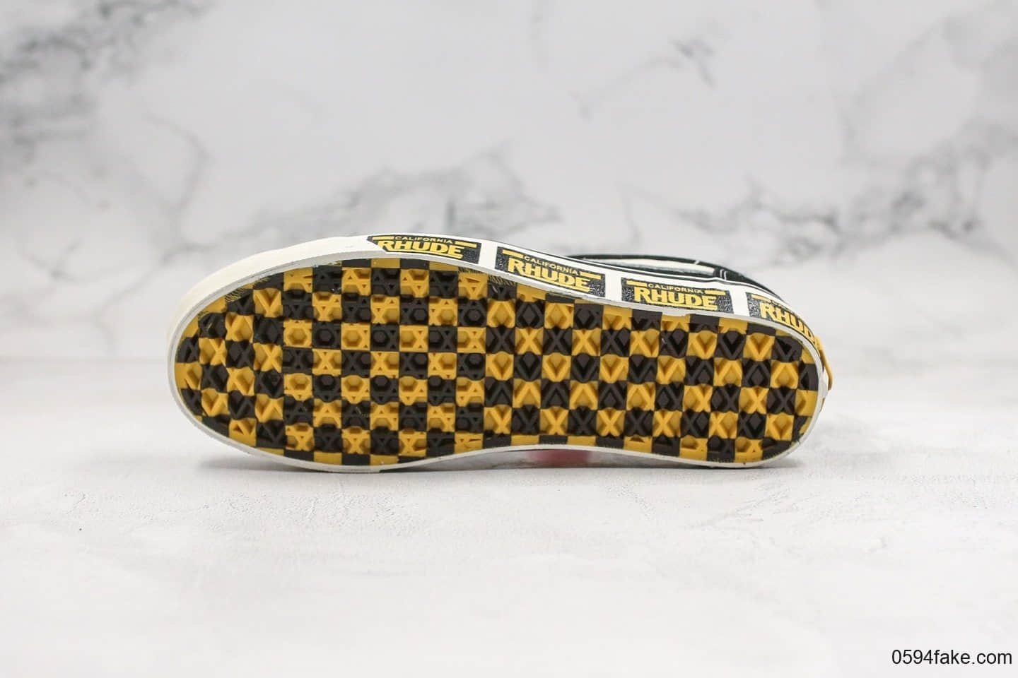 万斯Vans x Rhude Bold Ni公司级版本联名款黑黄加州车牌串标配色原厂硫化原盒配件 货号:VN0A3WLPTHF