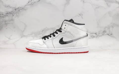 乔丹Air Jordan 1 Mid Fearless x CLOT纯原版本陈冠希联名款AJ1白丝绸双面可撕内置气垫原盒原标 货号：CU2804-100