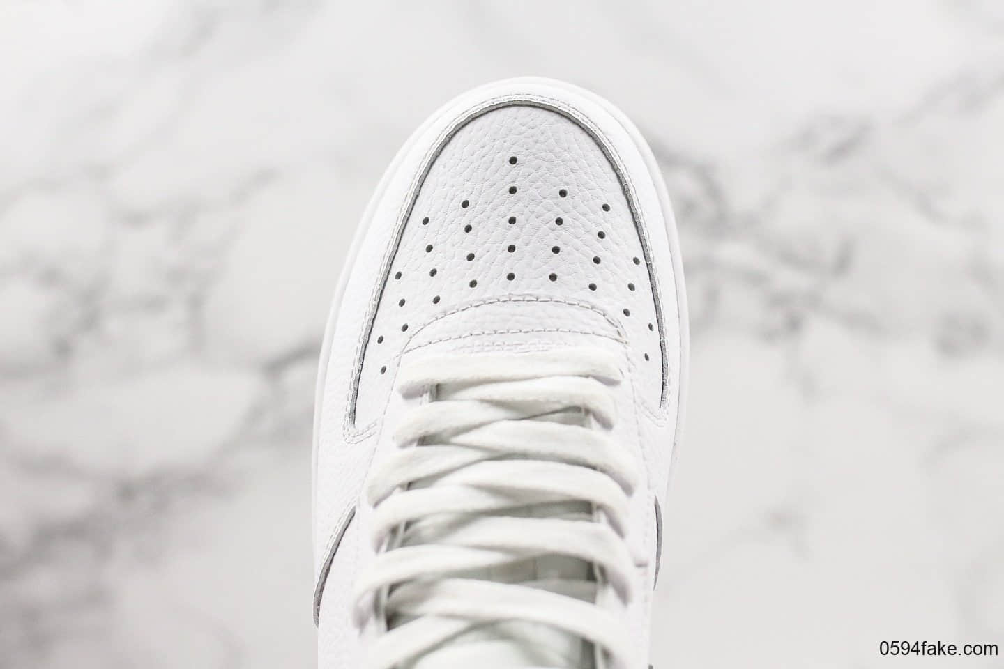 耐克Nike Air Force1 Mid纯原版本高帮空军一号海外发售款深蓝白生胶色内置solo气垫原鞋开模原材打造 货号:CI0058-100