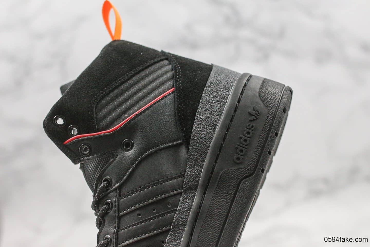 阿迪达斯Adidas Rivalry TR纯原版本高帮经典运动鞋黑色高弹EVA中底原楦头原纸板打造 货号:EE5528