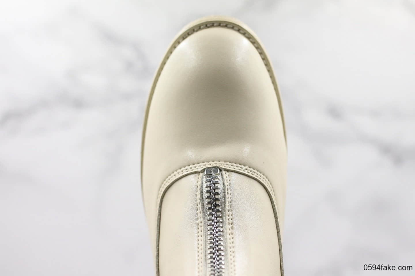 吉迪Guidi front zip calf-length boot 310纯原版本中筒马丁靴米白原档案数据开发原鞋开模一比一打造 货号:A699-11518118