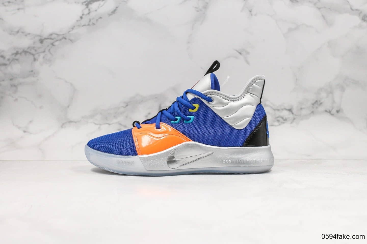 耐克Nike Pg3 x Nasa Opening Night纯原版本保罗乔治3代篮球鞋蓝银色内置Zoom气垫支持实战 货号:CI2666-400