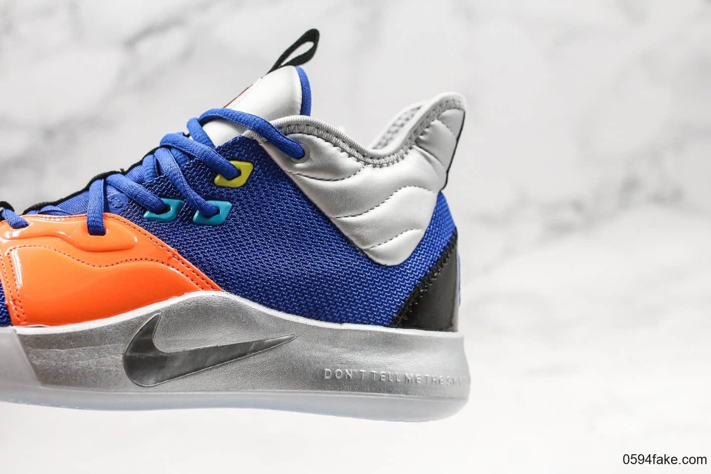 耐克Nike Pg3 x Nasa Opening Night纯原版本保罗乔治3代篮球鞋蓝银色内置Zoom气垫支持实战 货号:CI2666-400