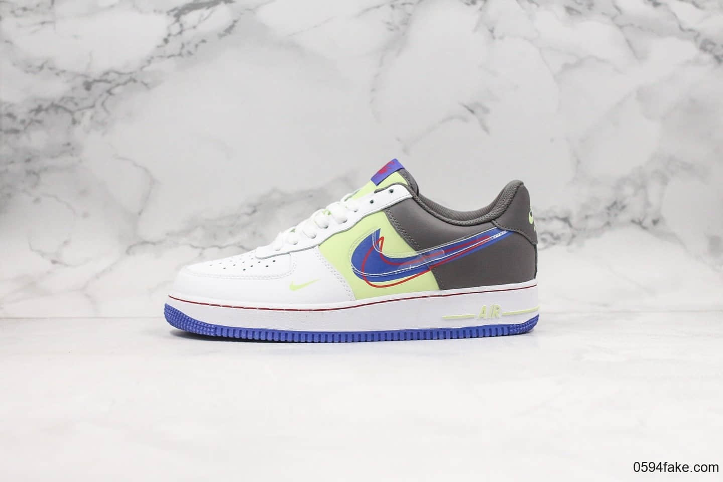 耐克Nike Air Force 1 Low GS 'Dunk It Script Swoosh纯原版本低帮空军一号手稿薰衣草紫内置气垫双勾设计 货号：CT1628-001