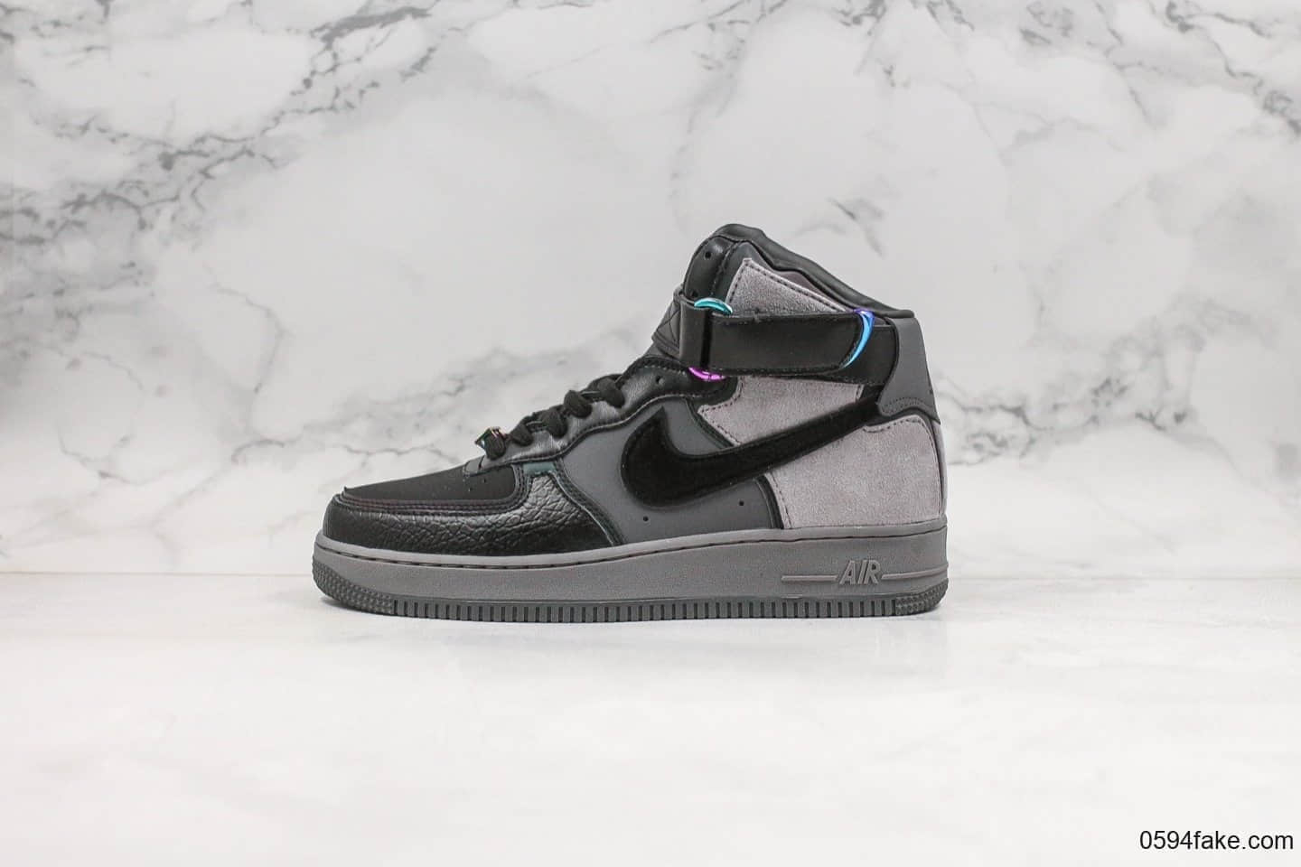 耐克Nike Air Force 1 x A Maniere纯原版本亚特兰大地标志性潮流店铺联名低帮空军一号高帮黑灰色原盒原标内置气垫 货号:CT6665-001
