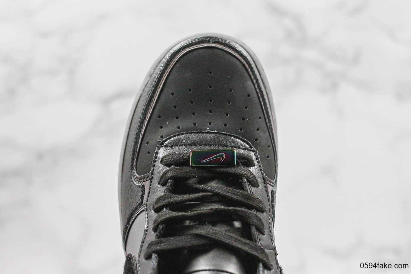 耐克Nike Air Force 1 x A Maniere纯原版本亚特兰大地标志性潮流店铺联名低帮空军一号高帮黑灰色原盒原标内置气垫 货号:CT6665-001