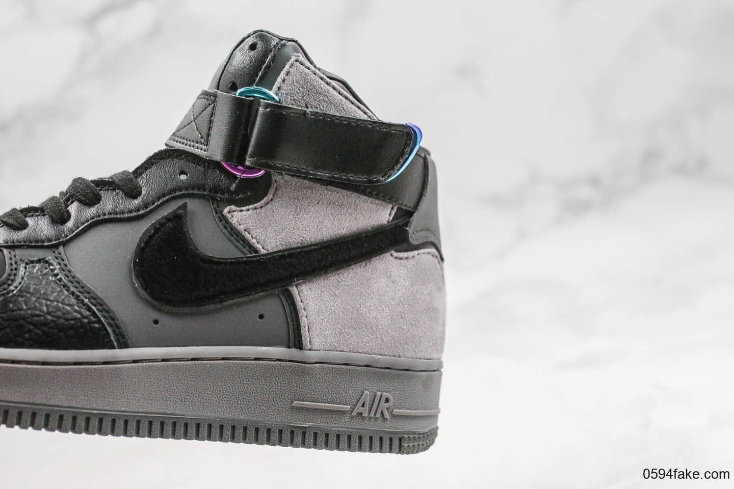 耐克Nike Air Force 1 x A Maniere纯原版本亚特兰大地标志性潮流店铺联名低帮空军一号高帮黑灰色原盒原标内置气垫 货号:CT6665-001