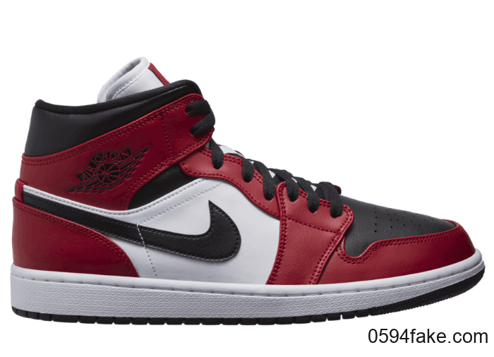 小芝加哥配色！Air Jordan 1 Mid “Chicago”首度曝光！ 货号：554724-069