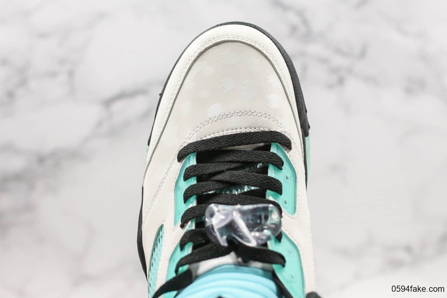 乔丹Air Jordan Retro 5 Island Green纯原版本雪豹郭艾伦白绿AJ5反光设计内置可视气垫原档案数据开发 货号:CN2932-100