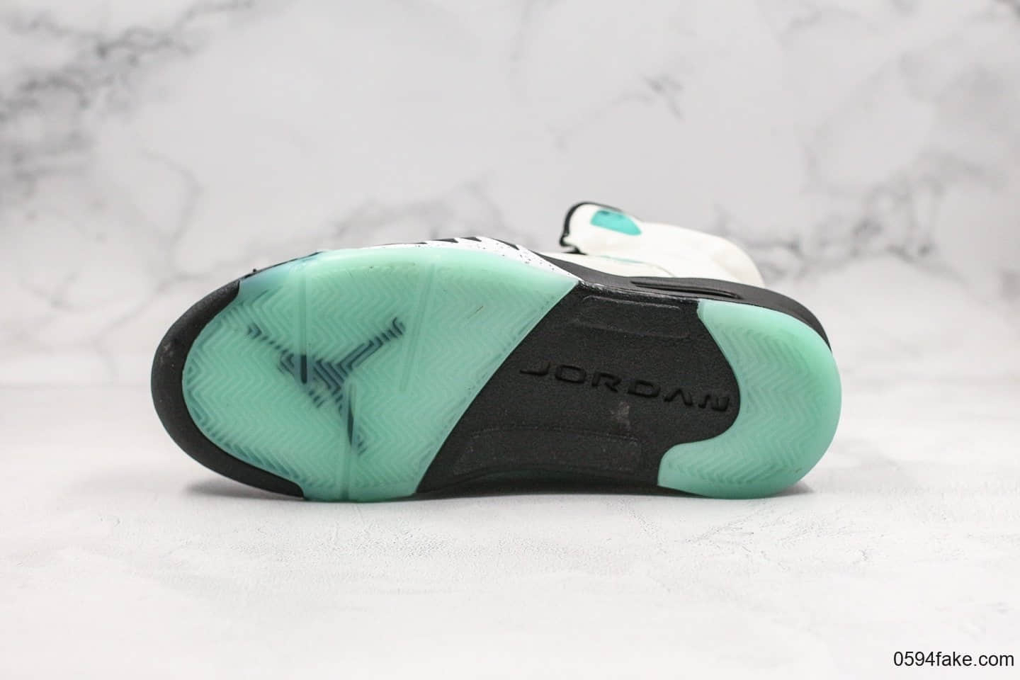 乔丹Air Jordan Retro 5 Island Green纯原版本雪豹郭艾伦白绿AJ5反光设计内置可视气垫原档案数据开发 货号:CN2932-100