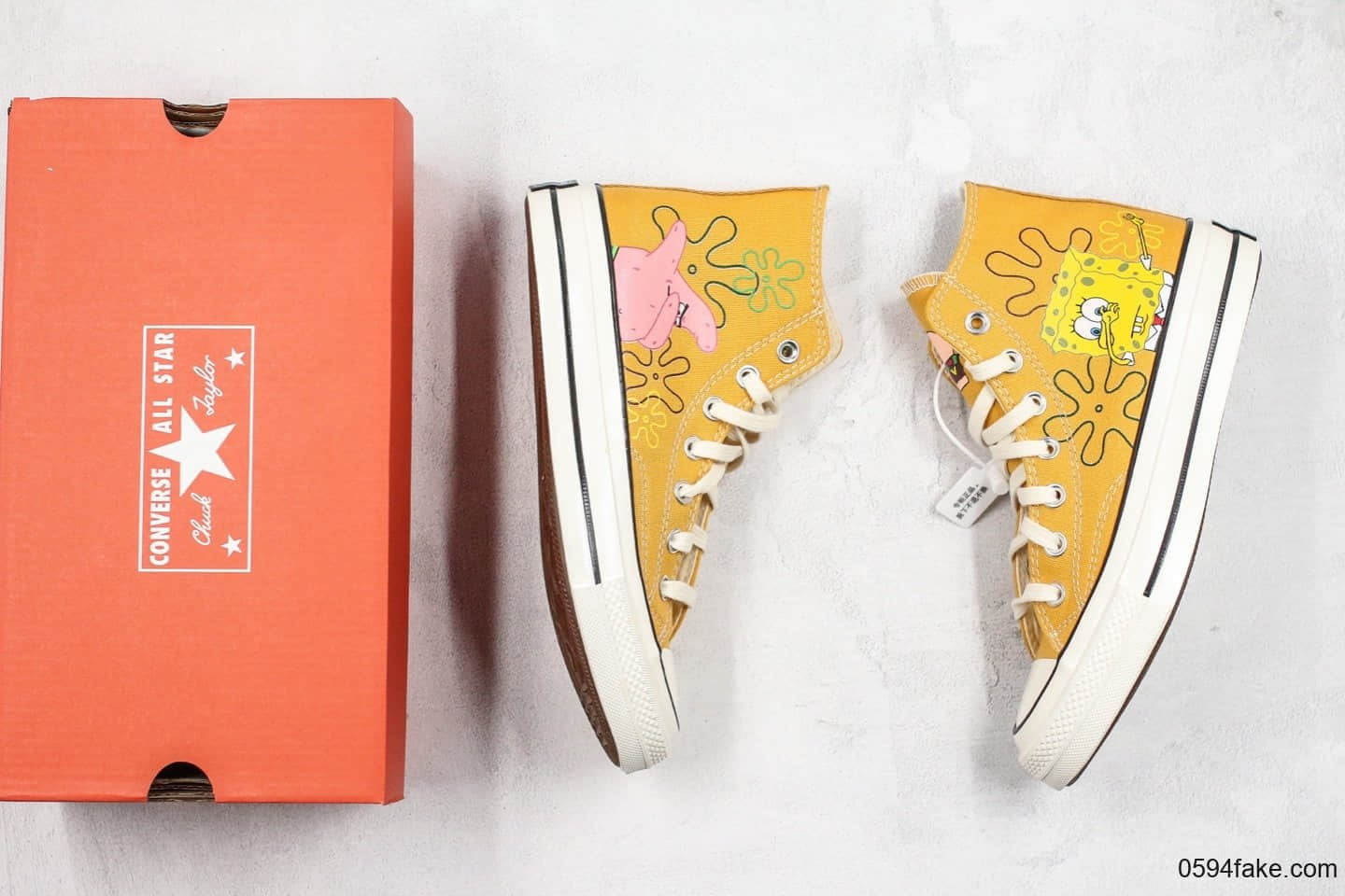 匡威Converse 1970s公司级版本海绵宝宝限量纪念款正确硅蓝中底双围条包头原厂硫化大底 货号：162054C