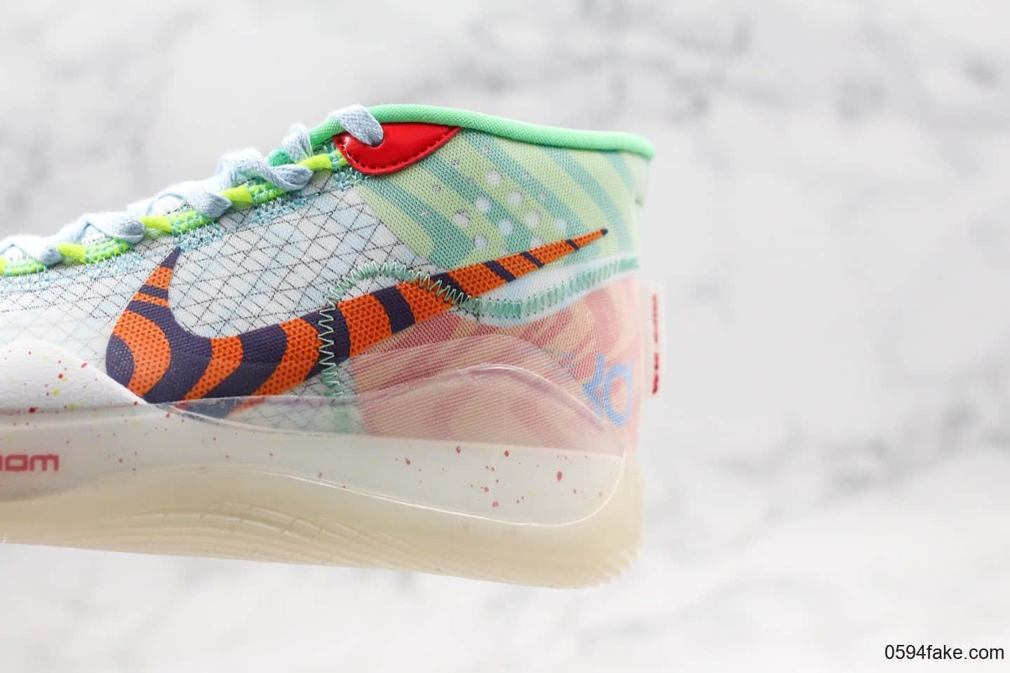 耐克Nike Zoom KD12 EP SJX纯原版本杜兰特12代实战篮球鞋海浪配色内置双层Zoom气垫支持高强度实战 货号：CW2774-300