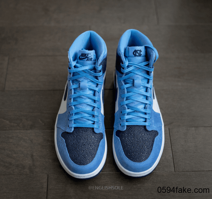 北卡Air Jordan 1“ UNC” PE实物图释出!真的难买!