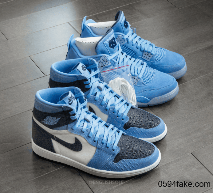 北卡Air Jordan 1“ UNC” PE实物图释出!真的难买!
