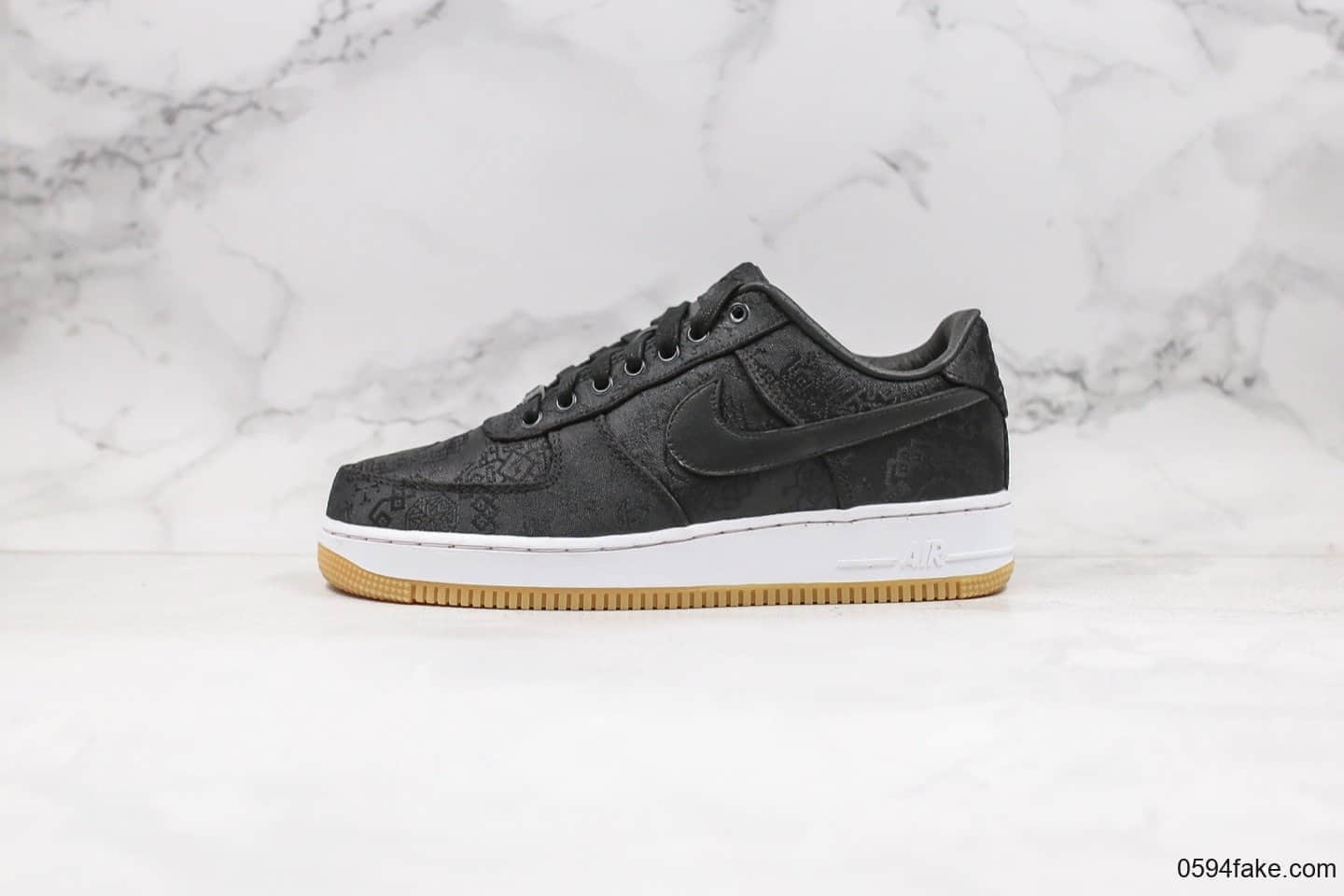 耐克Fragment X CLOT x Air Force 1纯原版本藤原浩陈冠希三方联名款黑丝绸正确内层原盒原标原材料打造 货号：CZ3986-001