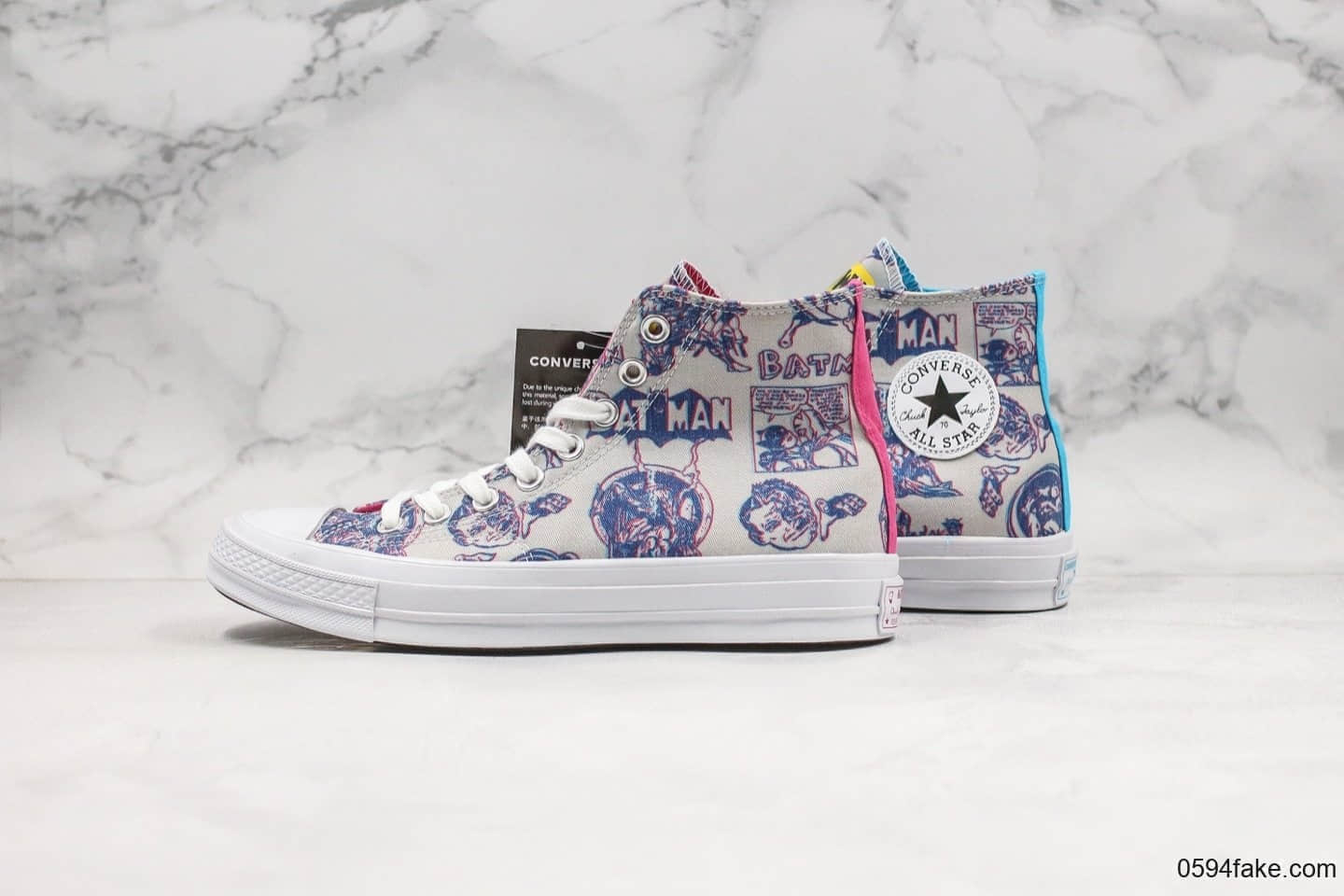 匡威CONVERSE x Chinatown Market x Batman公司级版本三方联名款漫画元素蝙蝠侠配色老鼠灰原盒原标 货号:167512C