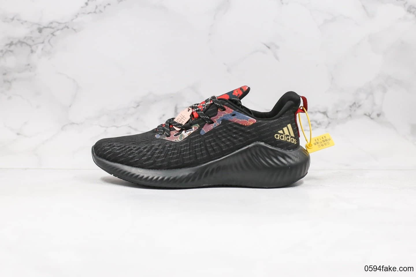 阿迪达斯Adidas AlphaBounce Beyond M纯原版本阿尔法系列黑红刺绣原档案数据开发正确马牌橡胶大底 货号：FW4530