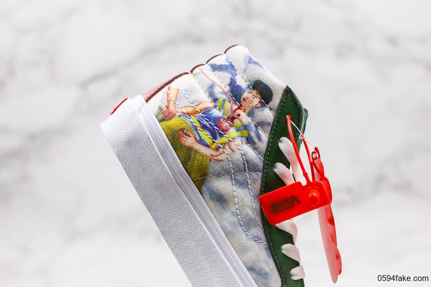 万斯Vault by Vans x Frida Kahlo公司级墨西哥画家联名款高帮彩绘西瓜印花配色原厂硫化大底内置钢印 货号：VN0A4BVBTSL