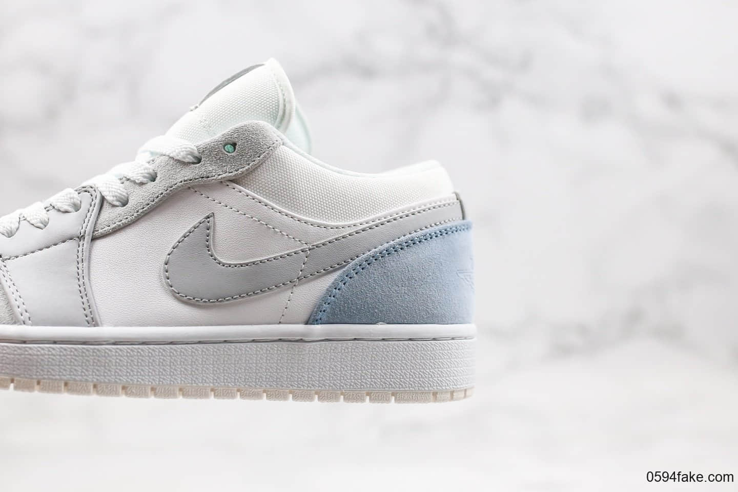 耐克Nike Air jordan 1 low paris纯原版本低帮AJ1小巴黎灰蓝色内置气垫正确卡色原盒原标 货号：CV3043-100