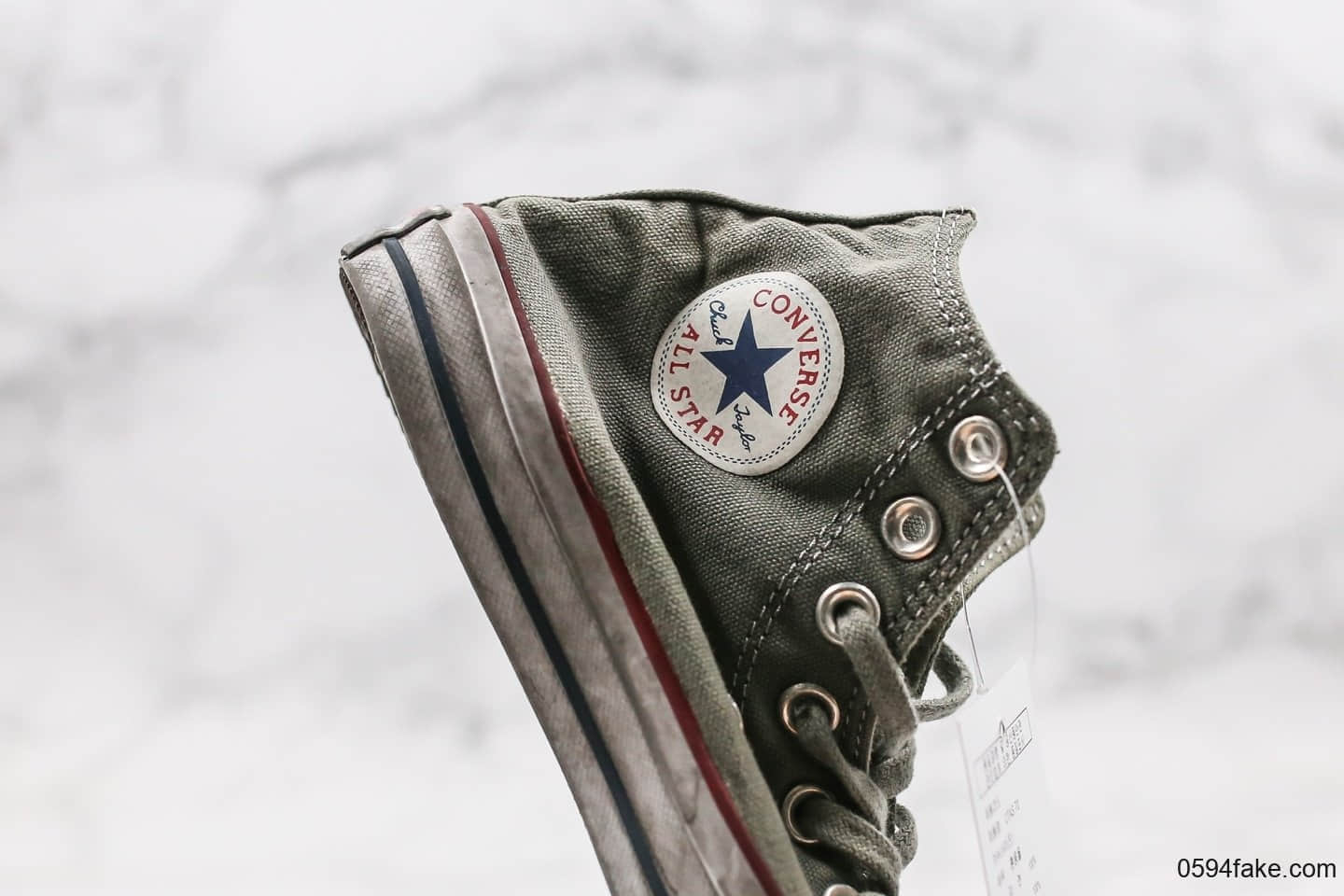 匡威Converse All Star Canvas Smoke High Top公司级版本高帮乞丐鞋做旧烟熏配色原盒原标原楦头纸板打造 货号：156885C