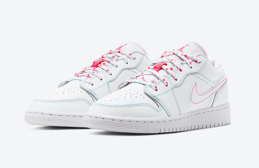 乔丹低帮儿童棉花糖粉配色Air Jordan 1 Low GS即将发售 货号：554723-101