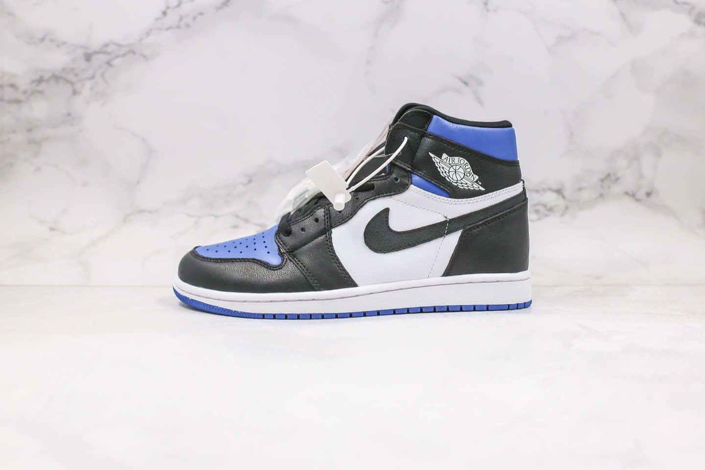 乔丹Air Jordan AJ1 High OG Game Royal纯原版本高帮AJ1新黑蓝脚趾原盒原标原档案数据开发正确头层皮料 货号：555088-041